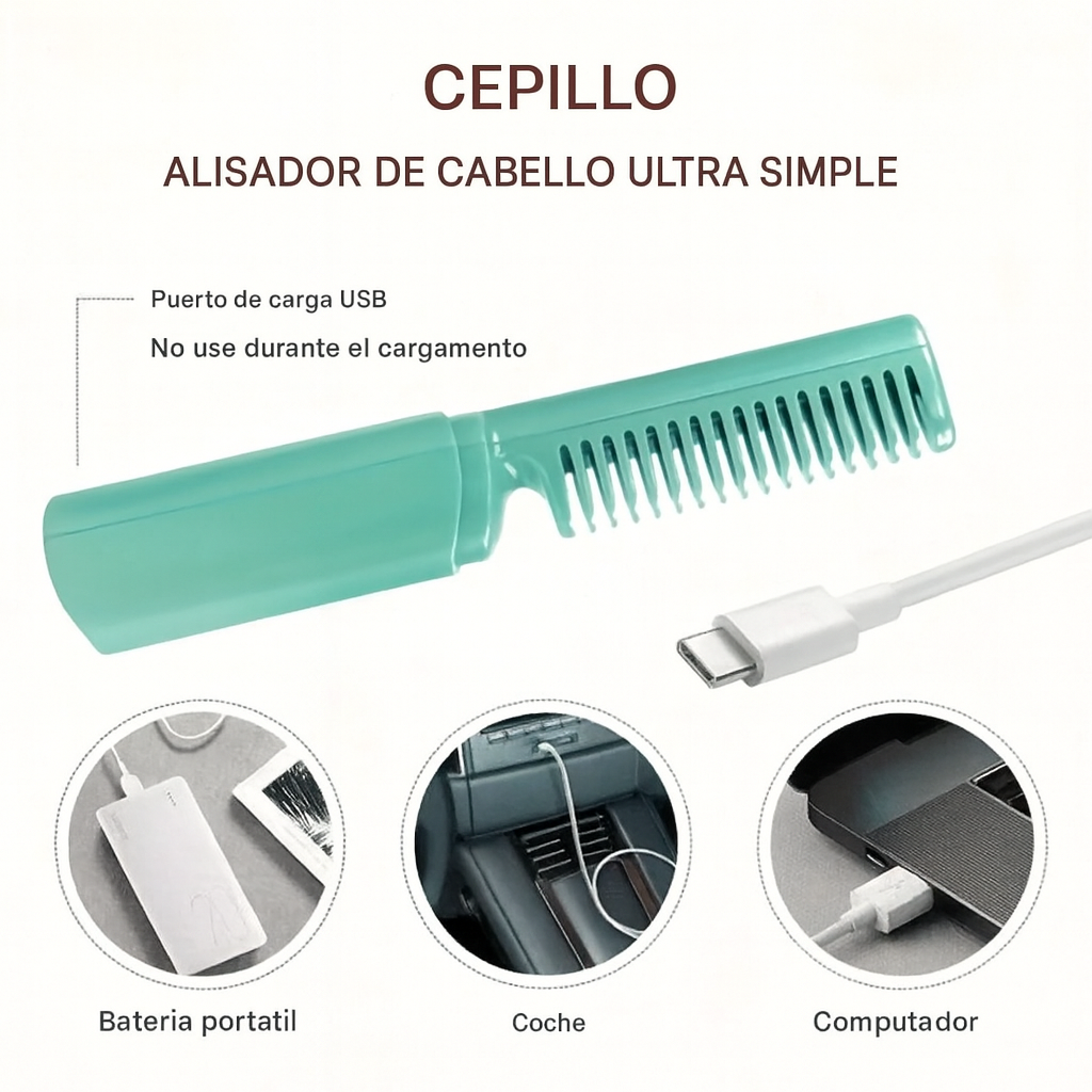 ⭐ BellaLiss — Tu Mini Alisadora Recargable Para un Liso Instantáneo y Sin Frizz en Cualquier Lugar