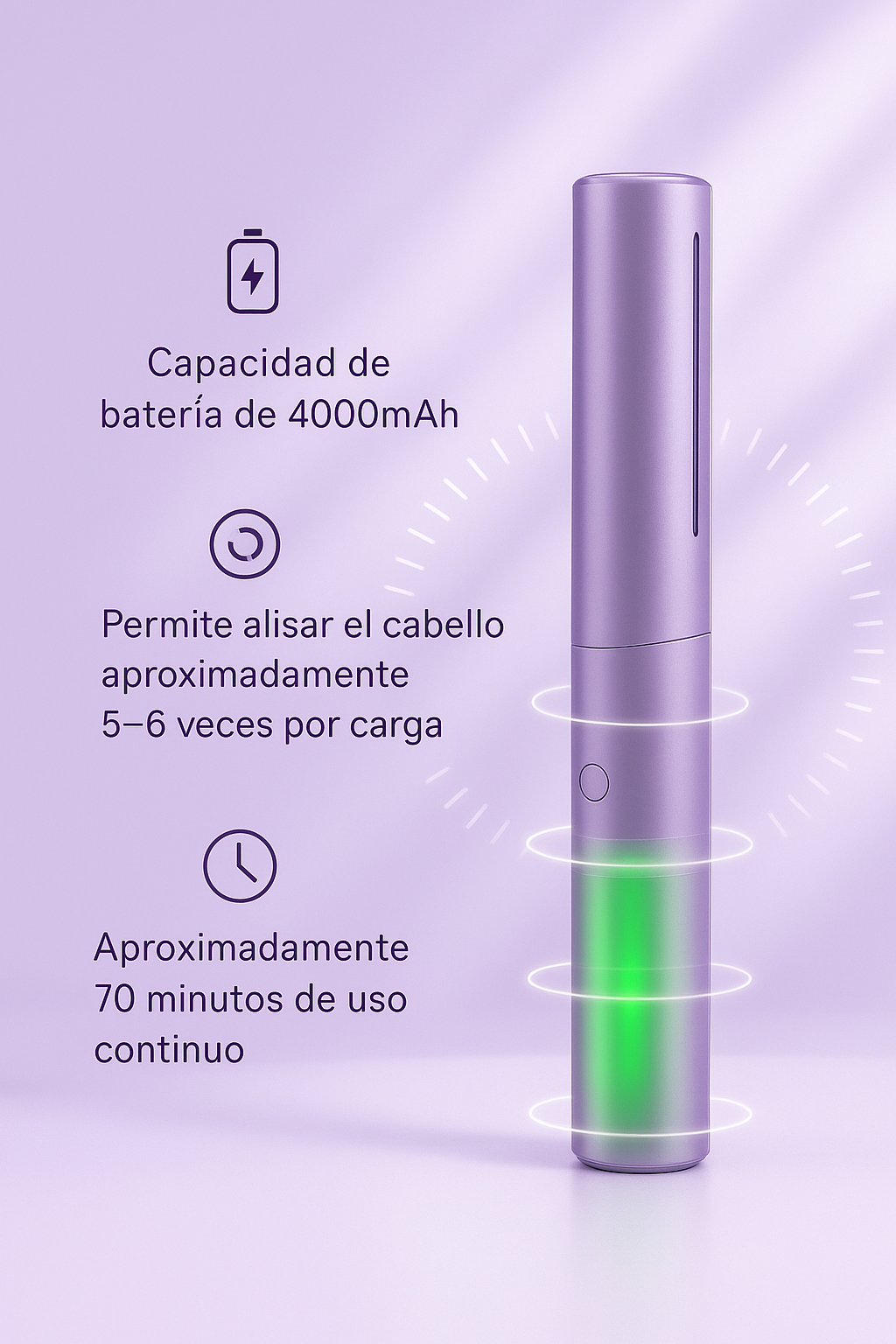 ⭐ BellaLiss — Tu Mini Alisadora Recargable Para un Liso Instantáneo y Sin Frizz en Cualquier Lugar